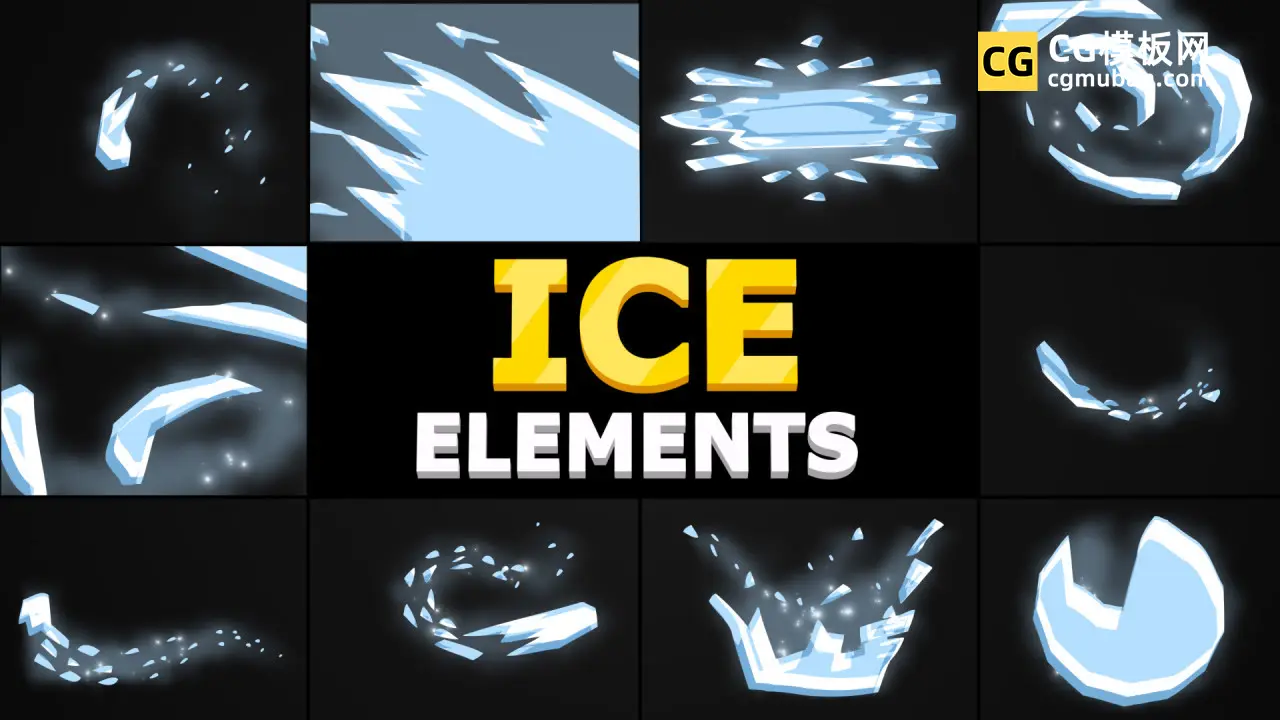 FCPX冰雪运动元素模板 40款冬季滑雪滑冰暴风雪花视频装饰finalcutpro插件 Ice Elements插图