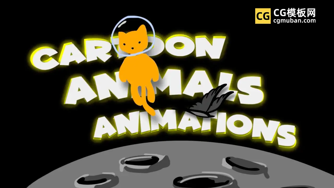 30个卡通小动物模板 可爱手绘画笔贴纸动画片FCPX插件图