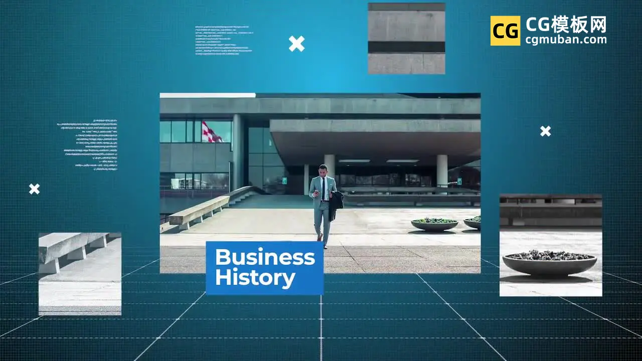 Premiere企业宣传片模板 商业商务公司活动发布会照片展示介绍PR模板 Business History插图