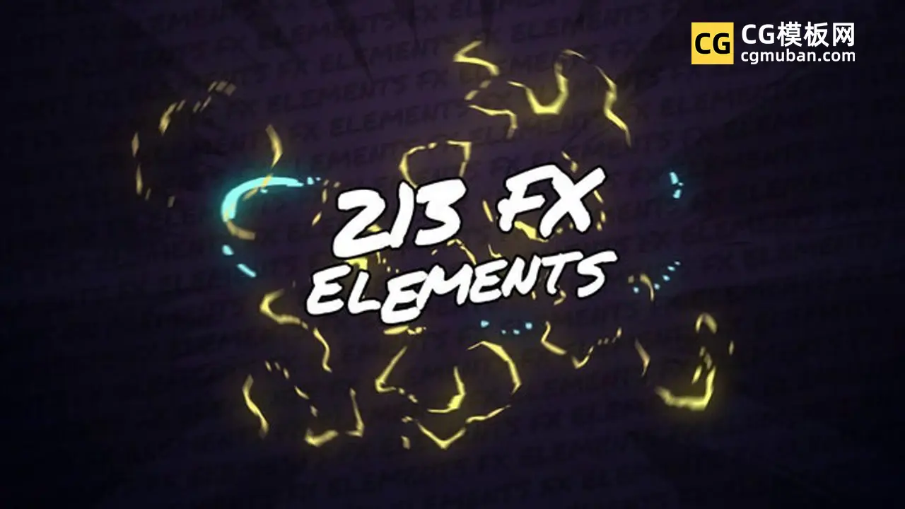 FCPX特效元素 213个能力闪光魔法冲击手绘动态元素动画支持M2