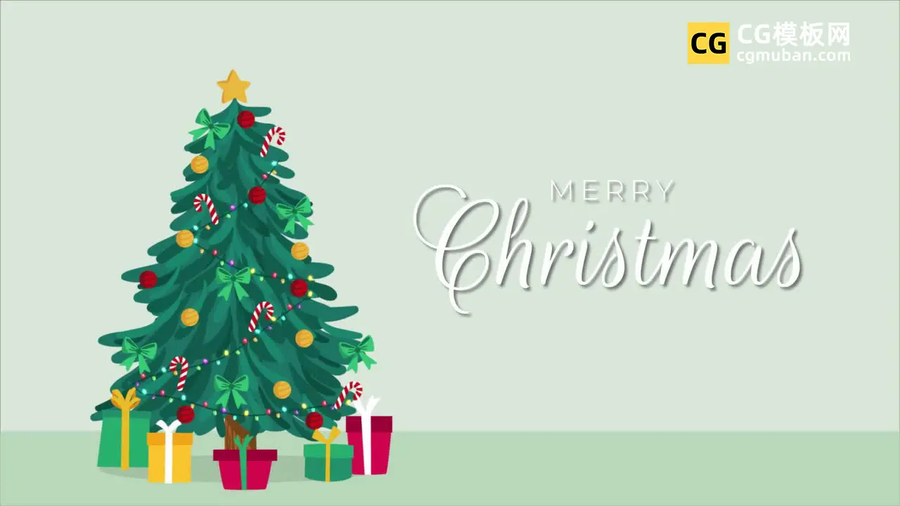 Christmas Tree Flat Animation Pack