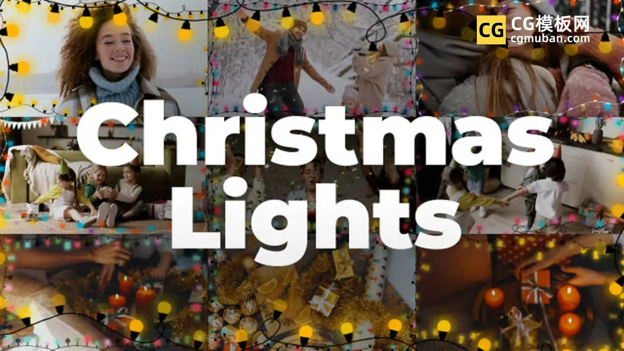 Christmas Lights - Garland Overlays