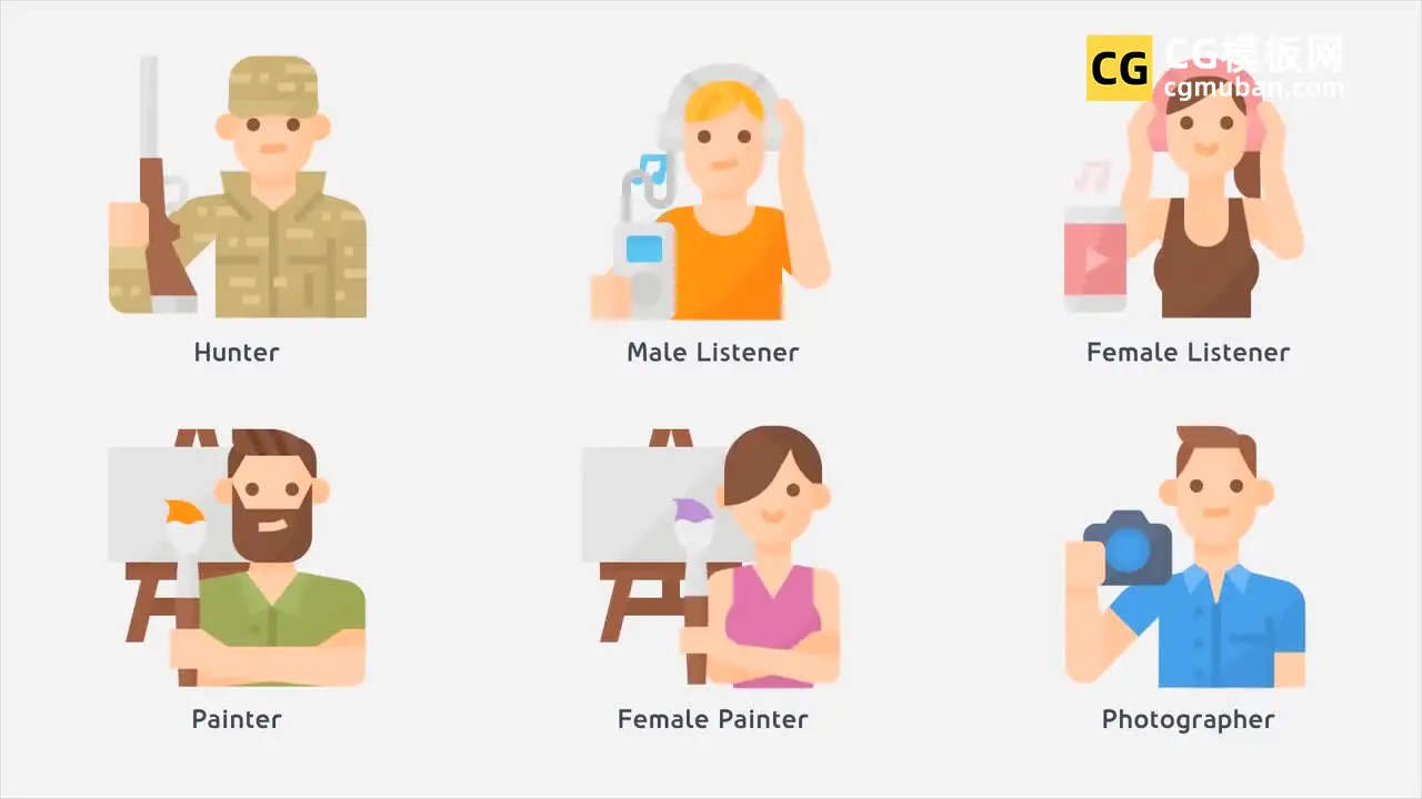 People and Lifestyle Animated Icons