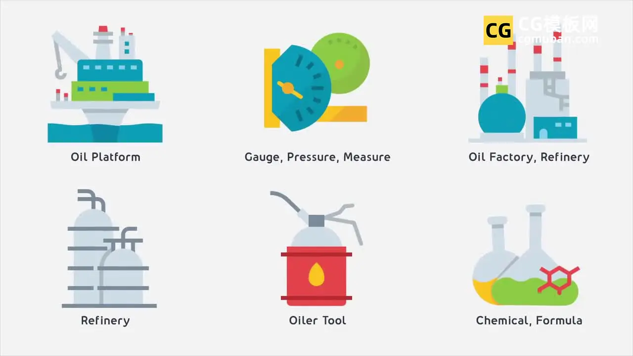 Petroleum and Oil Animated Icons