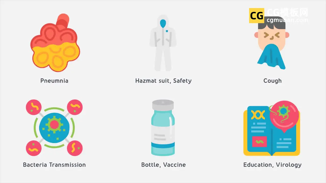 Virus and Pandemics Animated Icons