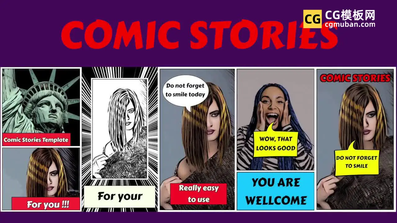 Comic Social Media Stories
