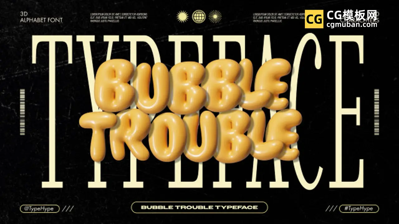 Bubble Trouble Typeface