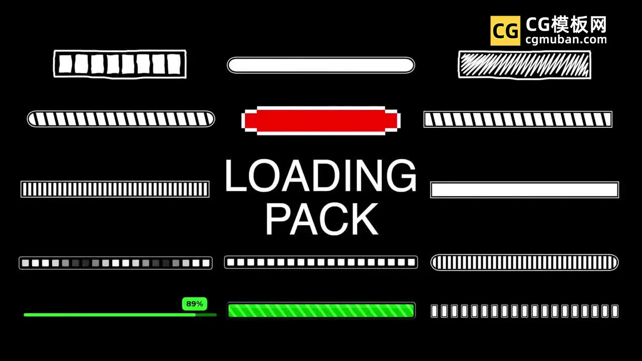 Pack Of 2D Loading Bar On Alpha