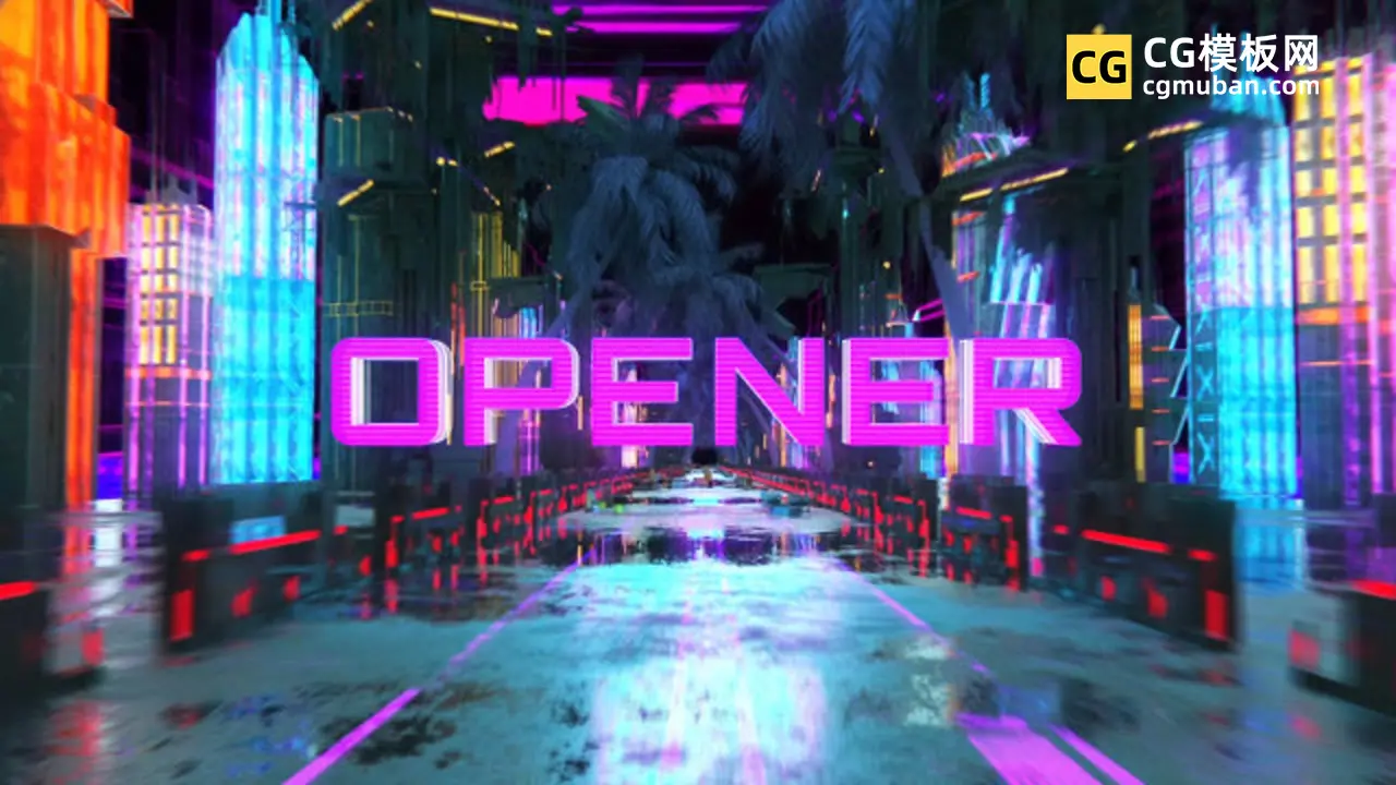 Neon Cyberpunk City Opener