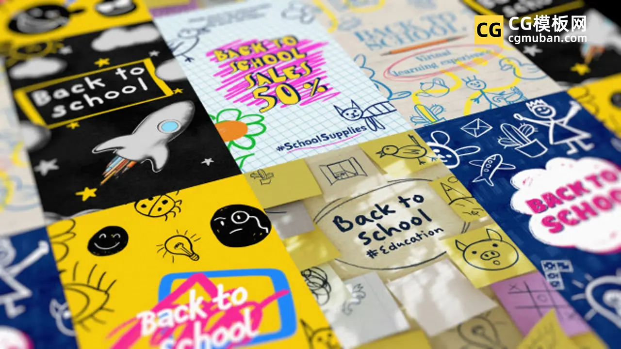 back2school-doodles-vertical-creativity 预览图