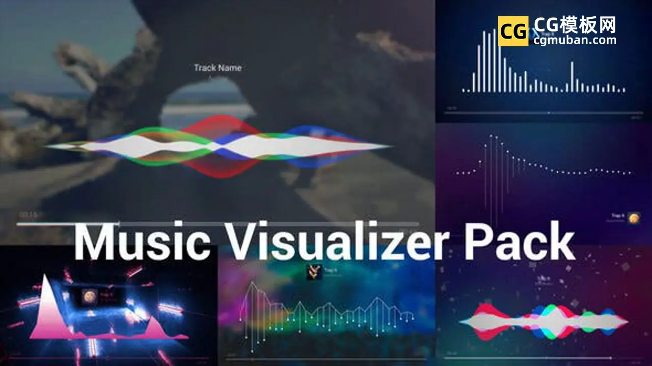 33款随音而动的音频波形可视化特效动画AE模板 Music Visualizer Pack插图