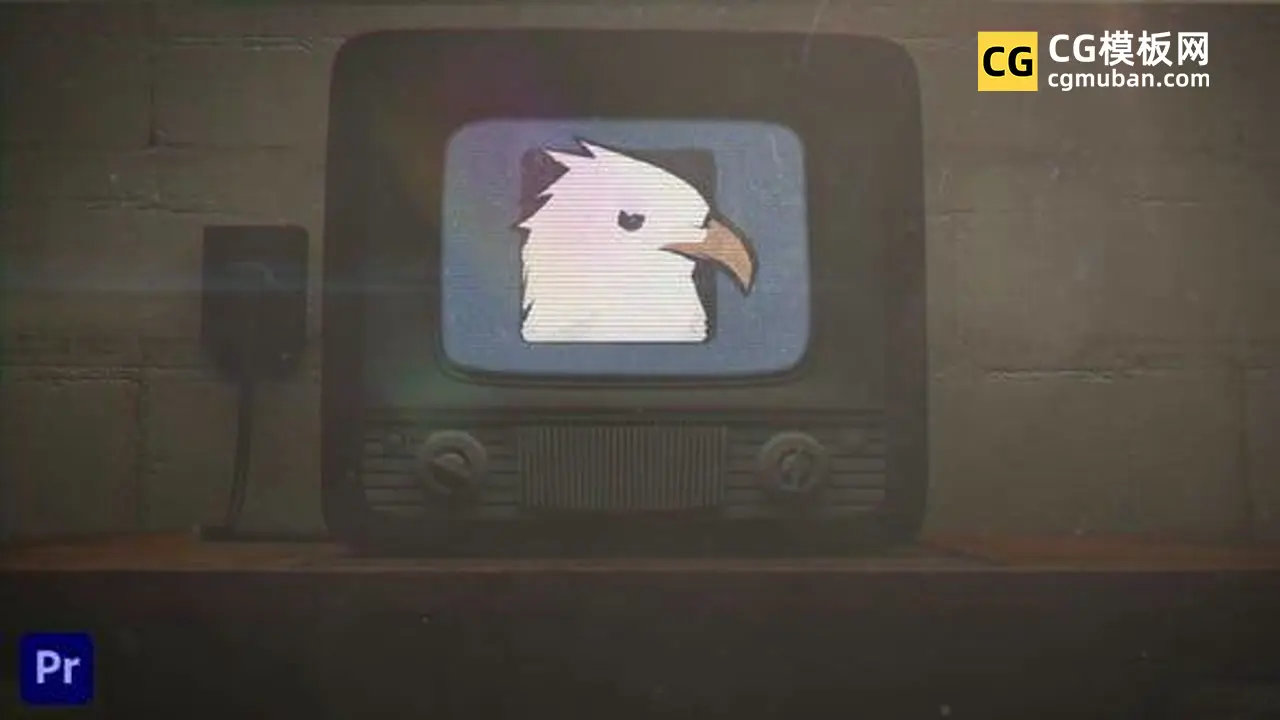 Old TV Glitch Logo Reveal