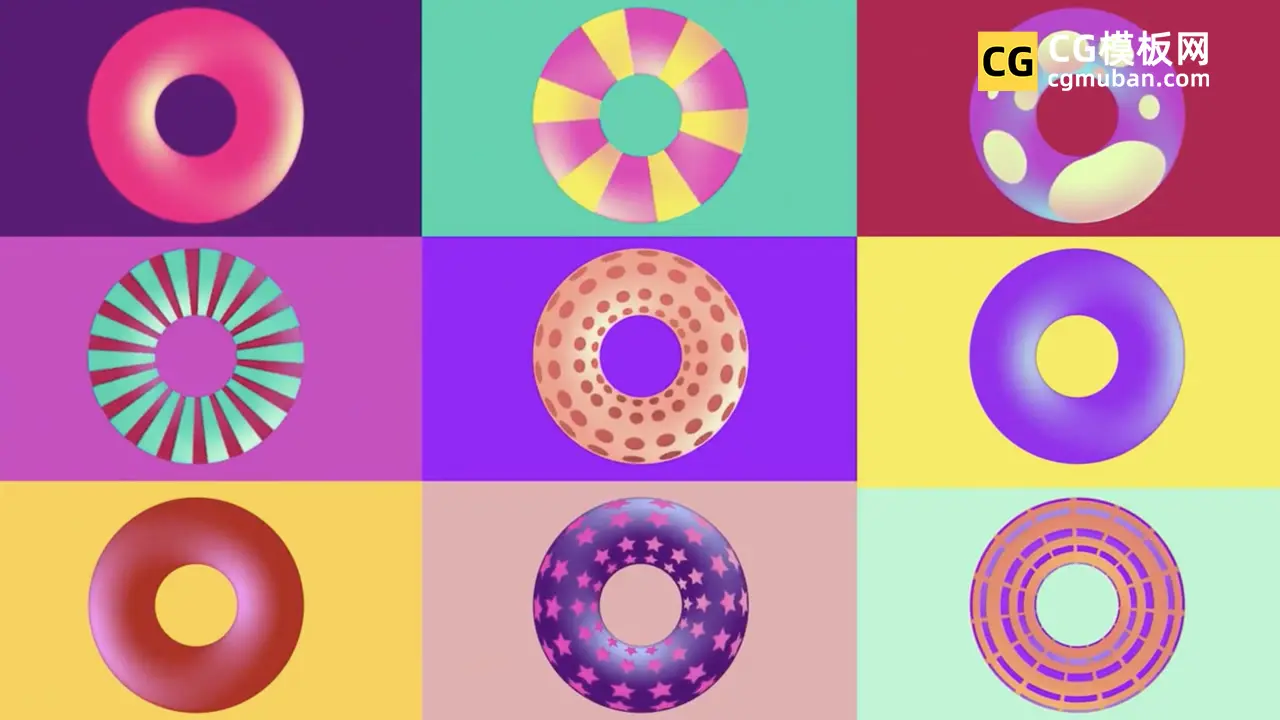 Donut Abstract Backgrounds.