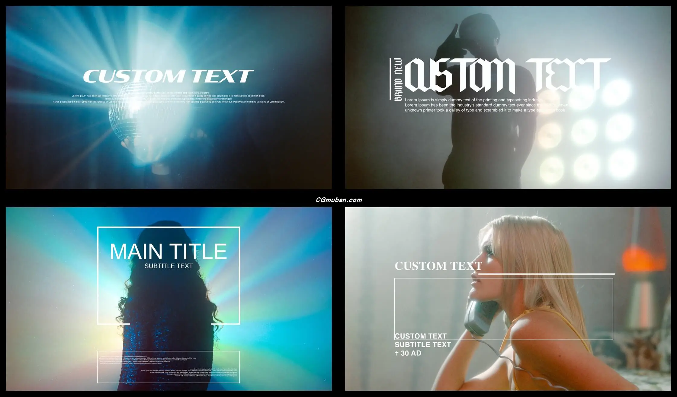 电影海报音乐MV标题模板 含PR+FCPX+PS预设文件 Cinematic Titles图5