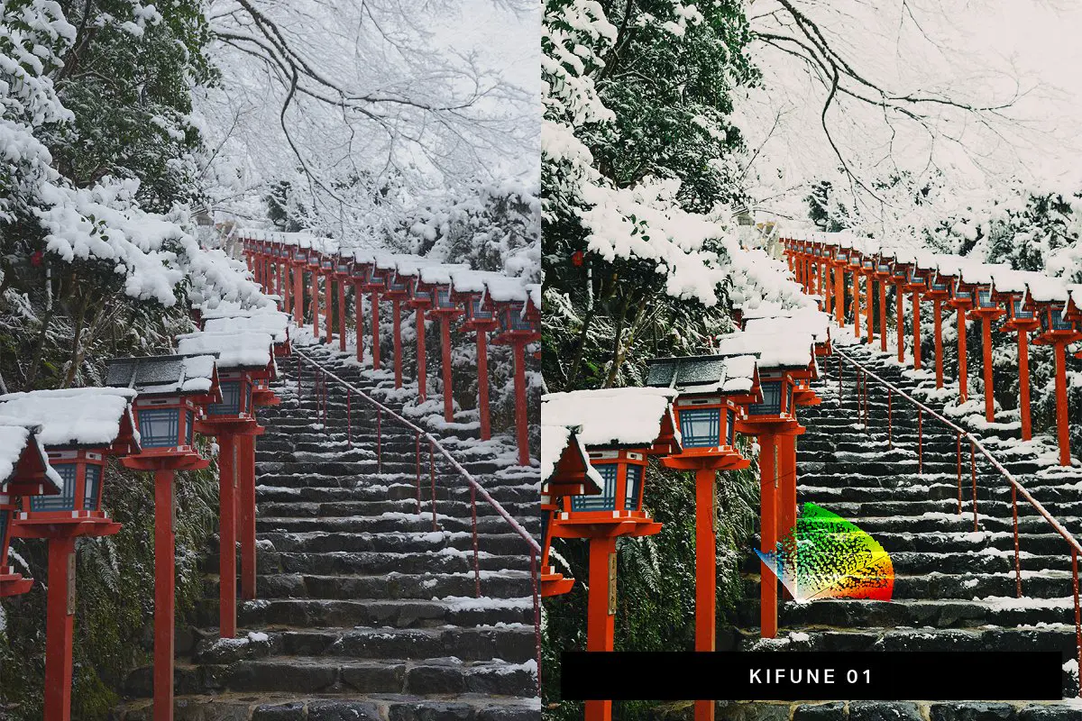 调色预设：50个日式京都旅行摄影 Lightroom 预设和 LUT 50 Kyoto Sparklestock插图(2)