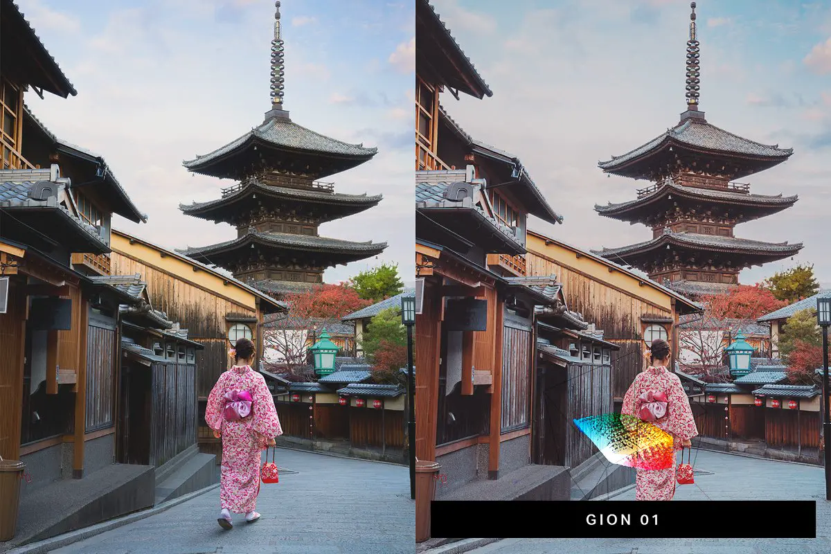 调色预设：50个日式京都旅行摄影 Lightroom 预设和 LUT 50 Kyoto Sparklestock插图(3)