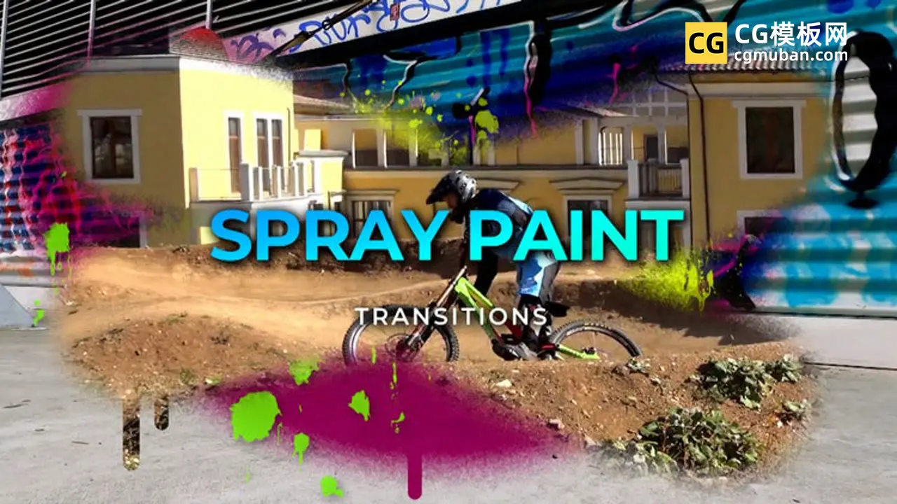 FCPX插件：涂鸦喷漆转场模板 20个油漆喷刷视频过渡finalcutpro插件 Spray Paint Transitions插图
