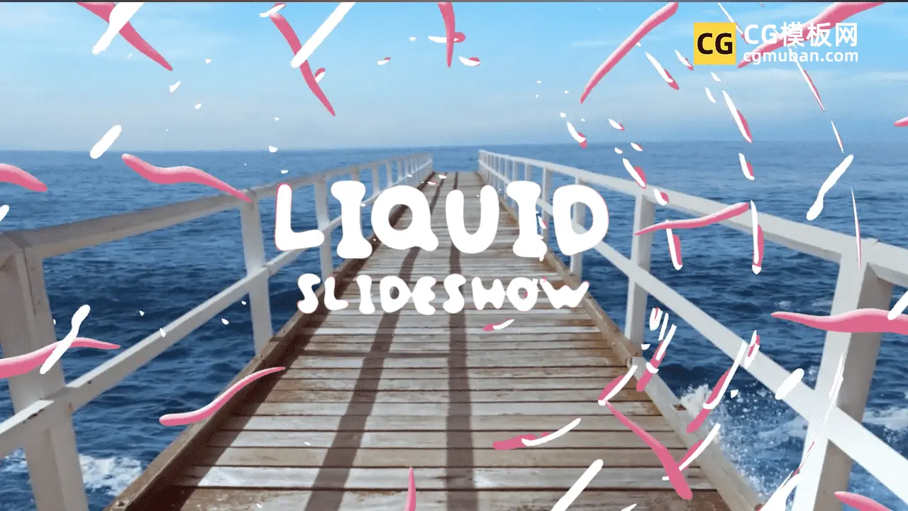 FCPX模板：10种可爱卡通水流液体MG图形元素文字标题动画预设Colorful Liquid Slideshow插图
