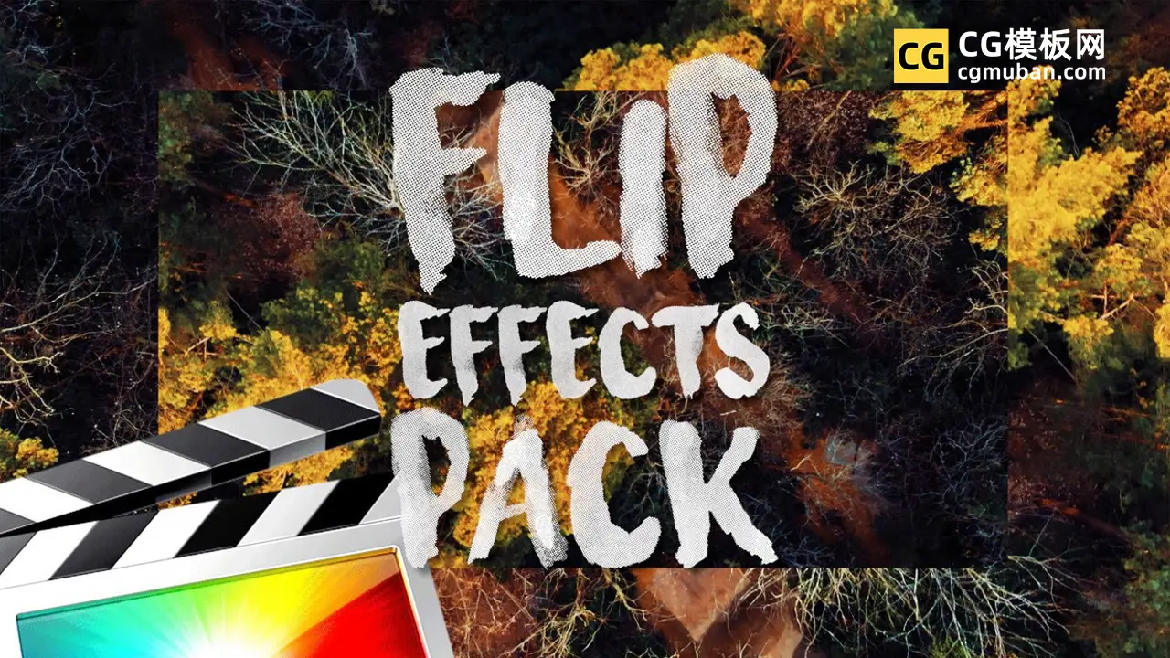 FCPX插件：31个影片添加画中画翻转分割叠加效果预设 完整版 Flip Effects插图