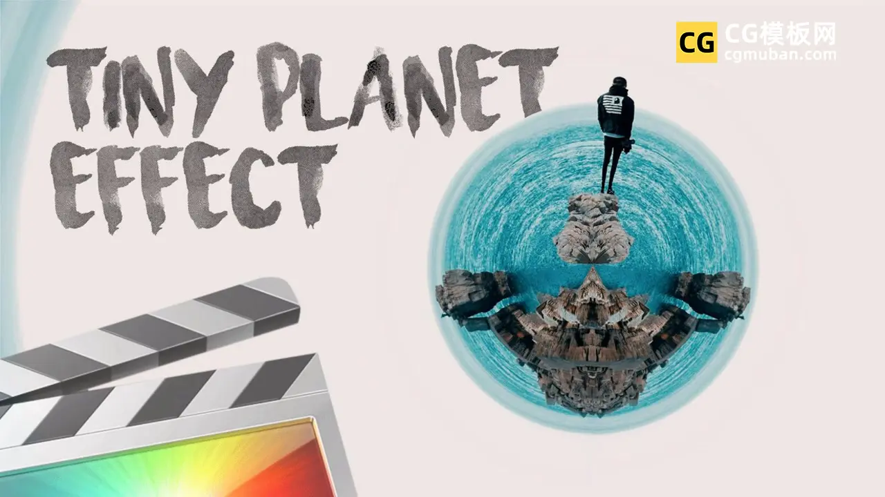 FCPX插件：平面转360度全景 VR环绕2D素材转3D星球特效果final预设 免费版 Polar Effect插图