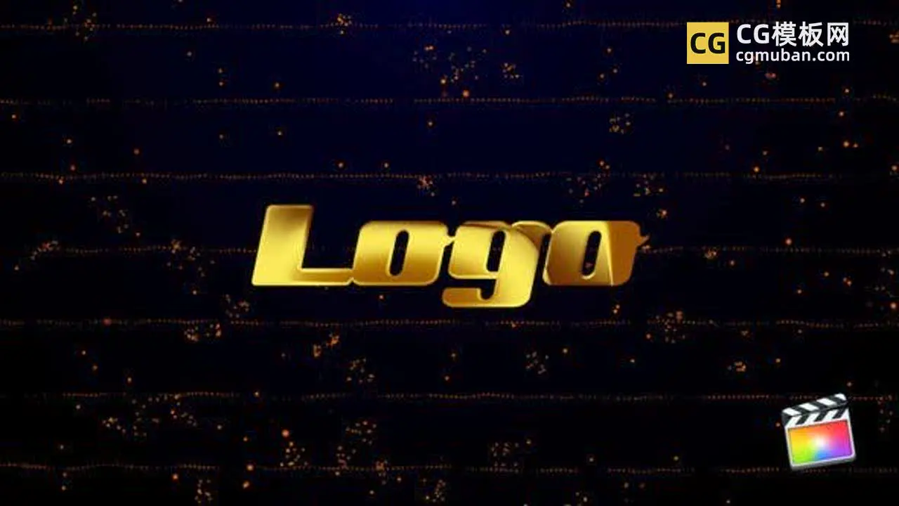 FCPX插件：金色粒子LOGO模板 金属粒子标题企业年会片头开场 Gold Logo Reveal插图