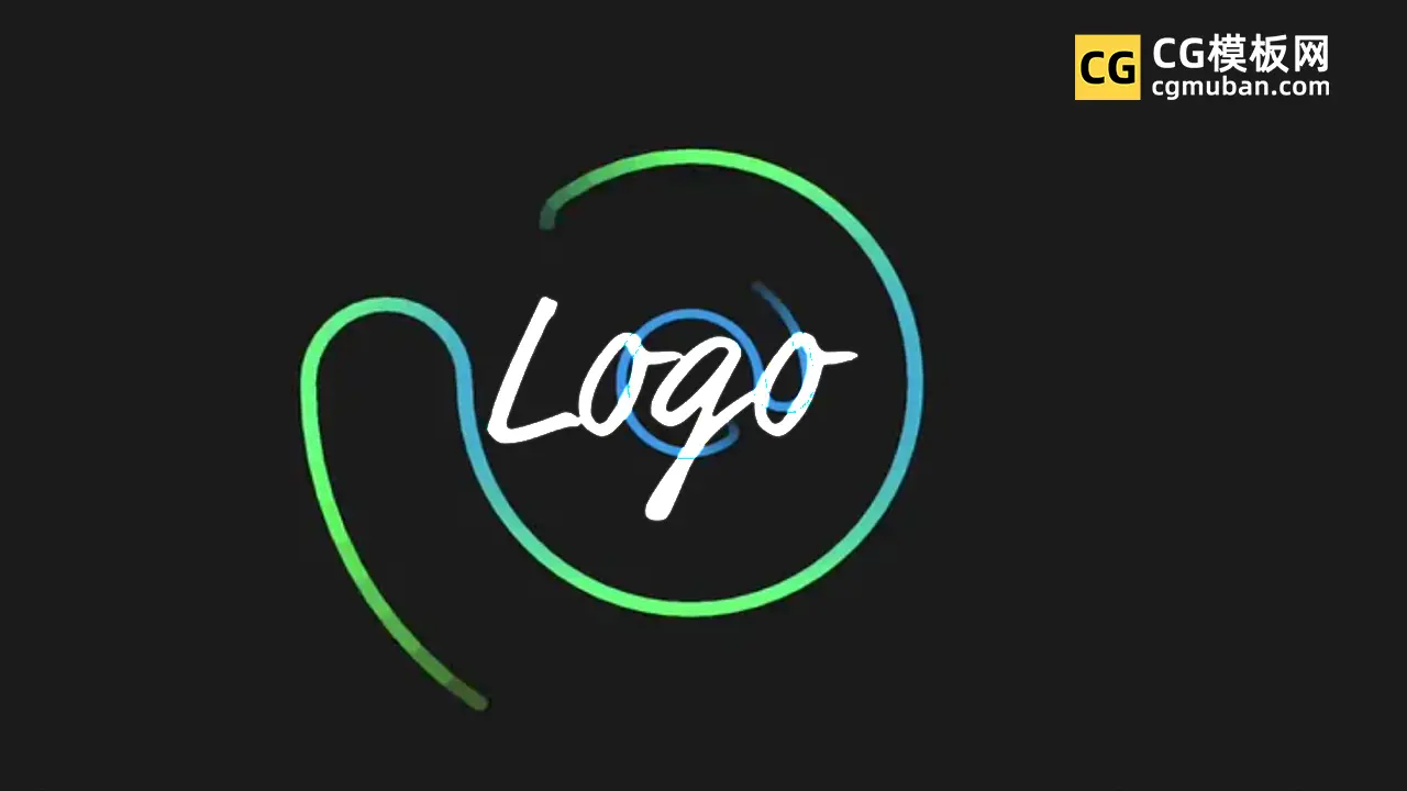 FCPX插件：旋转线条LOGO模板 公司演示业务幻灯片广告简洁视频片头模板 Swirl Line Logo插图