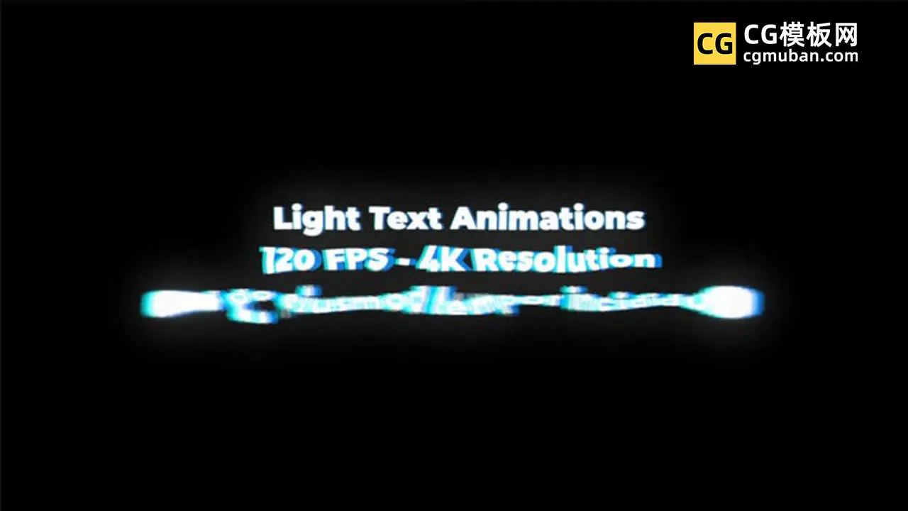 FCPX插件：镭射标题模板 赛博朋克流体霓虹发光故障融合文字动画排版插件 Light Text Animations插图