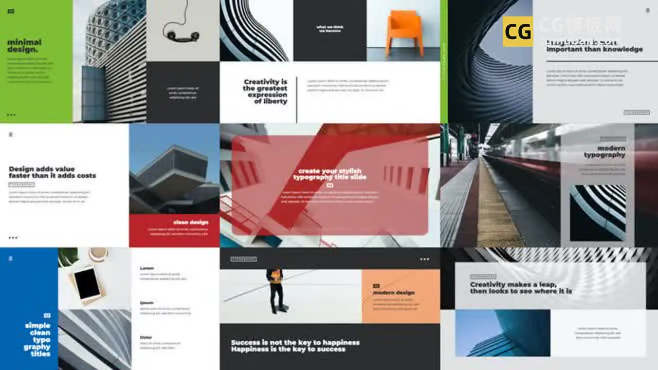 FCPX插件：9个现代动态海报模板 公司商务媒体广告简约标题幻灯片 Clean Modern Typography Slides v3插图