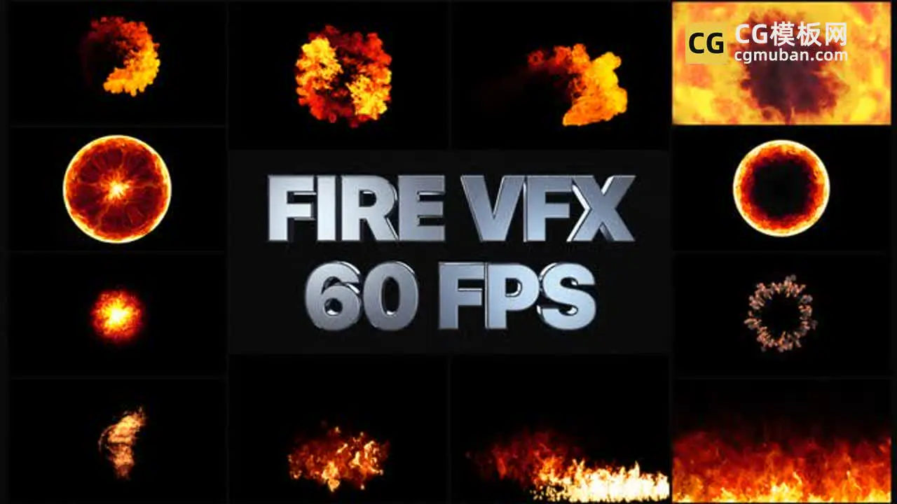 FCPX插件：火焰特效模板 喷火苗烟雾合成视频素材转场效果 Fire VFX插图