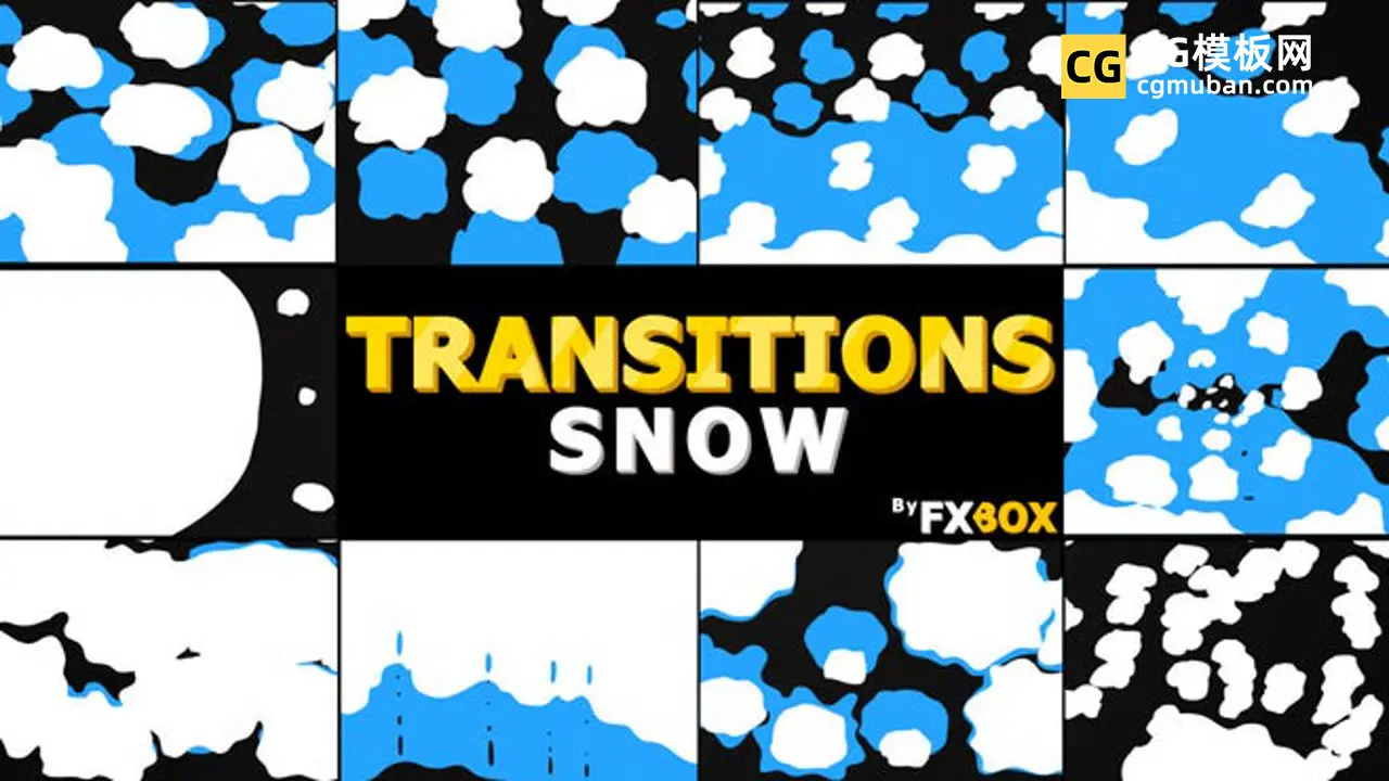 FCPX插件：卡通雪花转场模板 手绘冬季雪球视频过渡finalcutpro插件 Snow Transitions插图