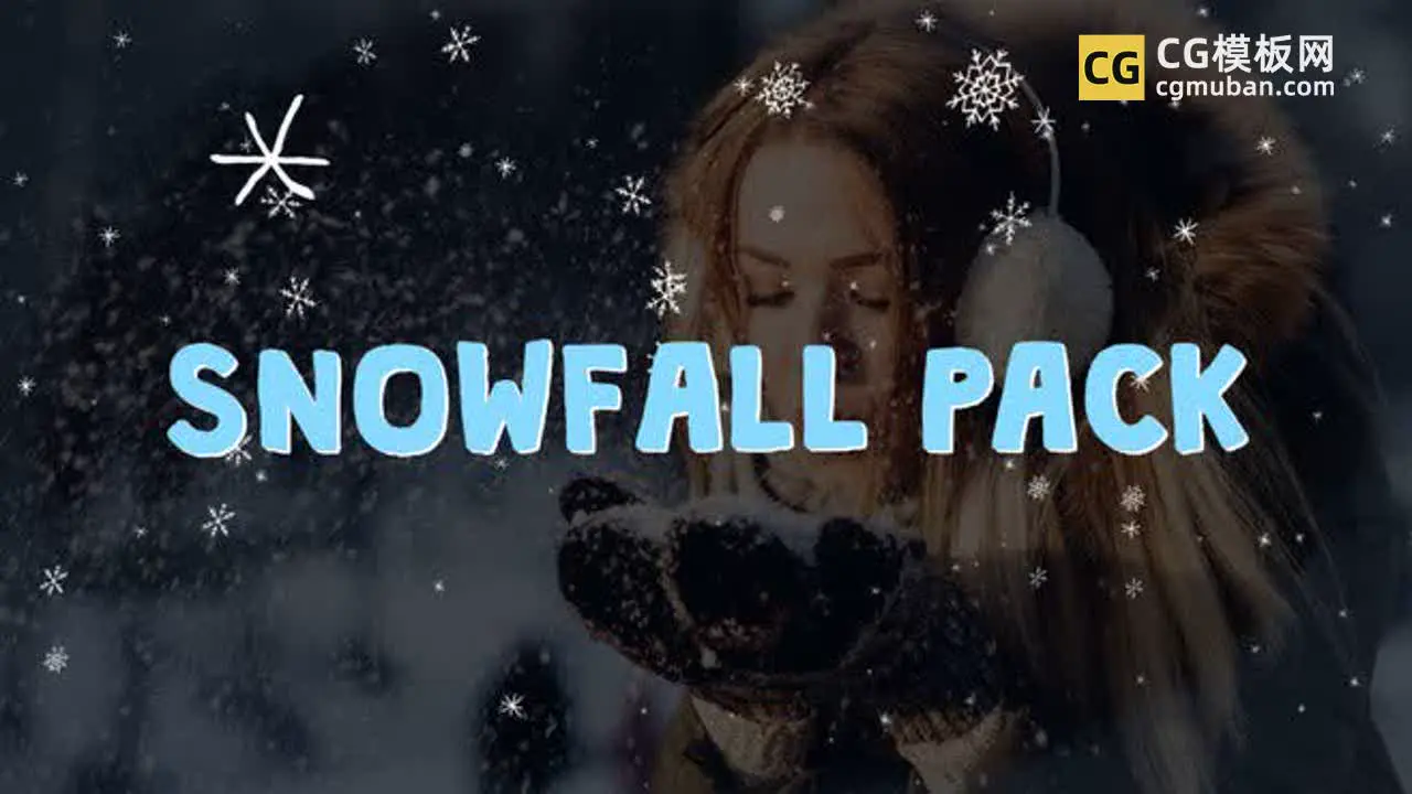FCPX插件：下雪动画模板包 19款圣诞节冬季卡通动态雪花降落FCPX插件 Snowfall Pack插图