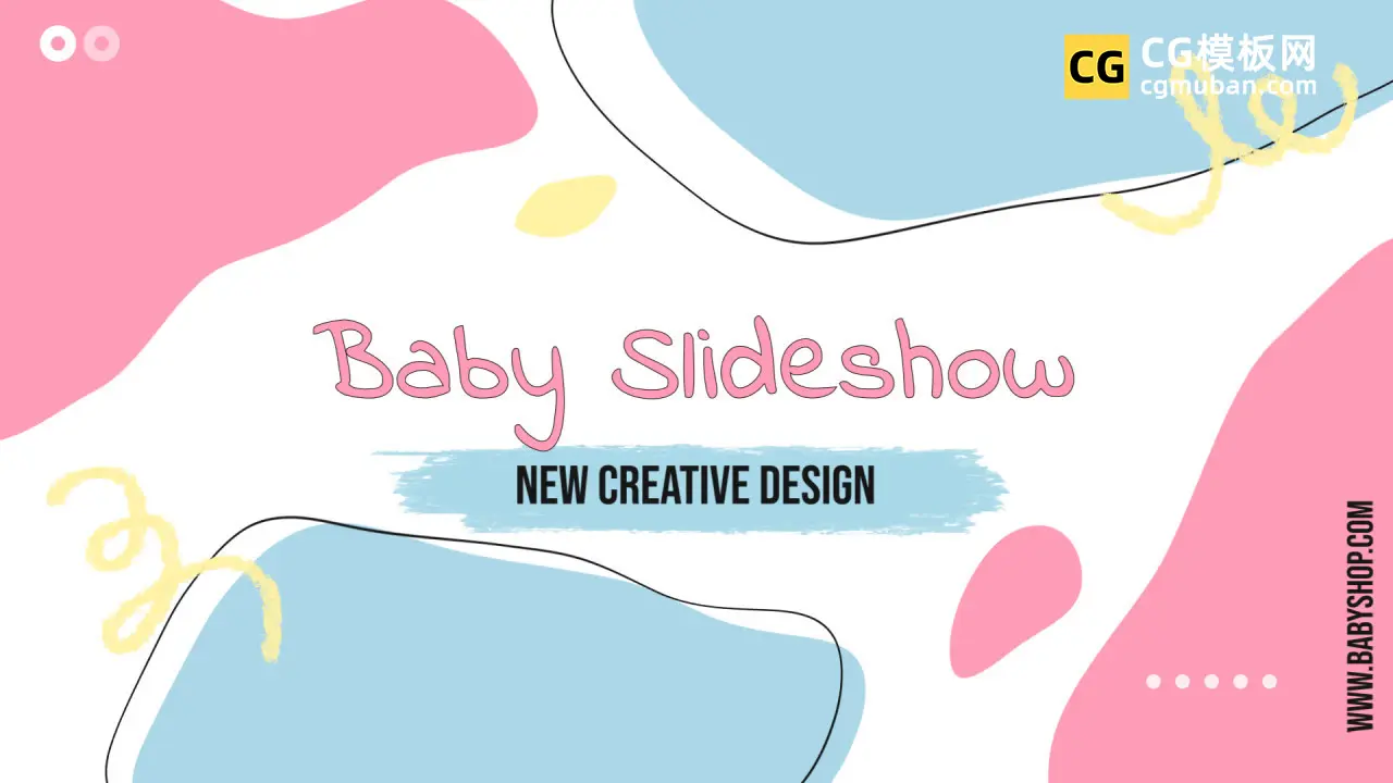 premiere模板下载  卡通可爱儿童婴儿宝宝生日摄影周年纪念幻灯片 Baby Slideshow插图