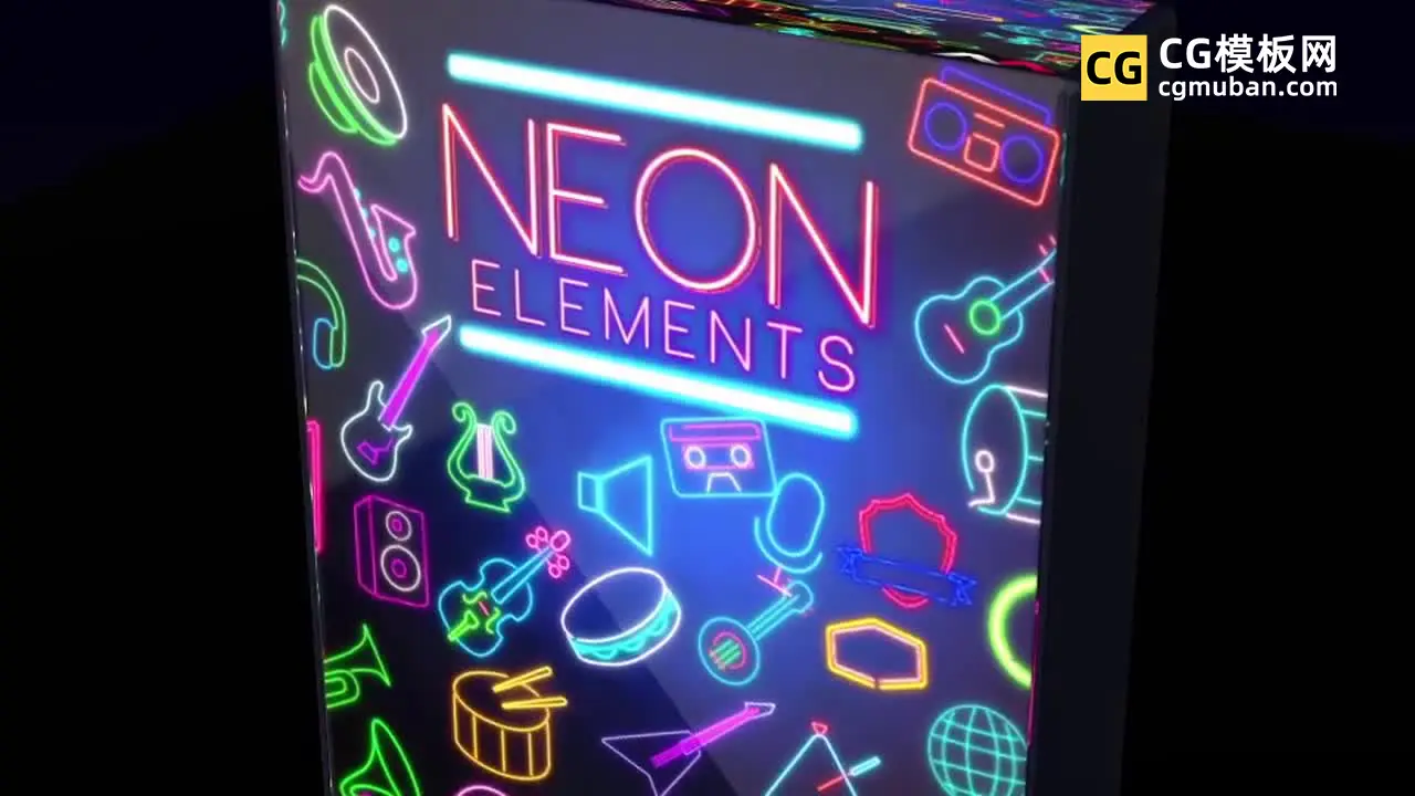 Neon Musical Elements