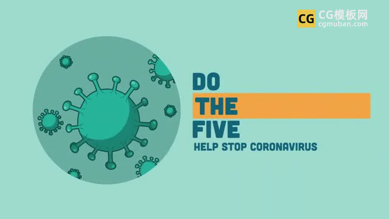AE模板 ：新冠疫情防控模板 5种方法避免感染卫生医疗防疫 Do The Five – Help To Stop Viruses插图