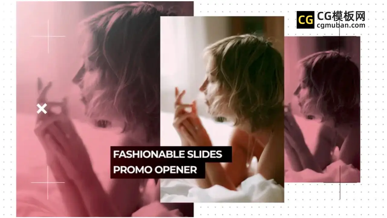 时尚Pr视频模板 波点服装品牌宣传背景竖屏展示幻灯片模板