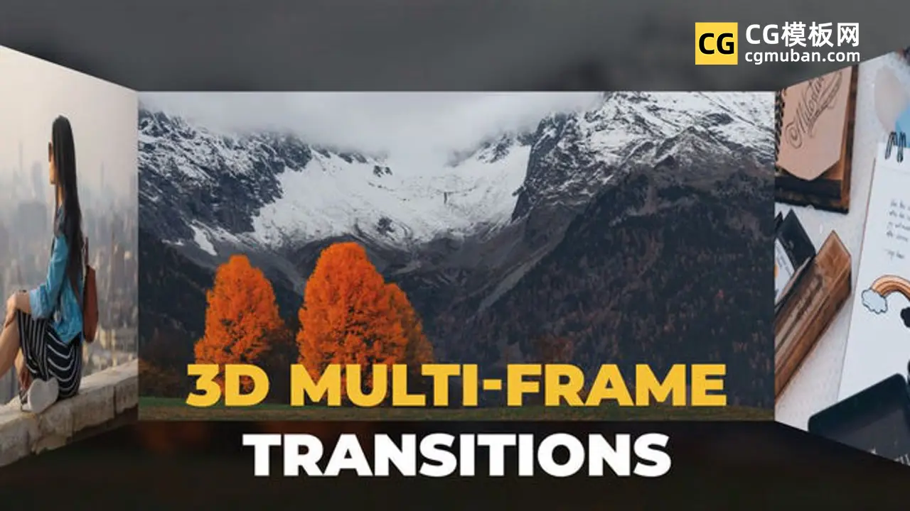 PR模板：三维视频转场 20个旅行回忆照片展示相册3D视图视差 3D Multi-Frame Transitions V.2插图
