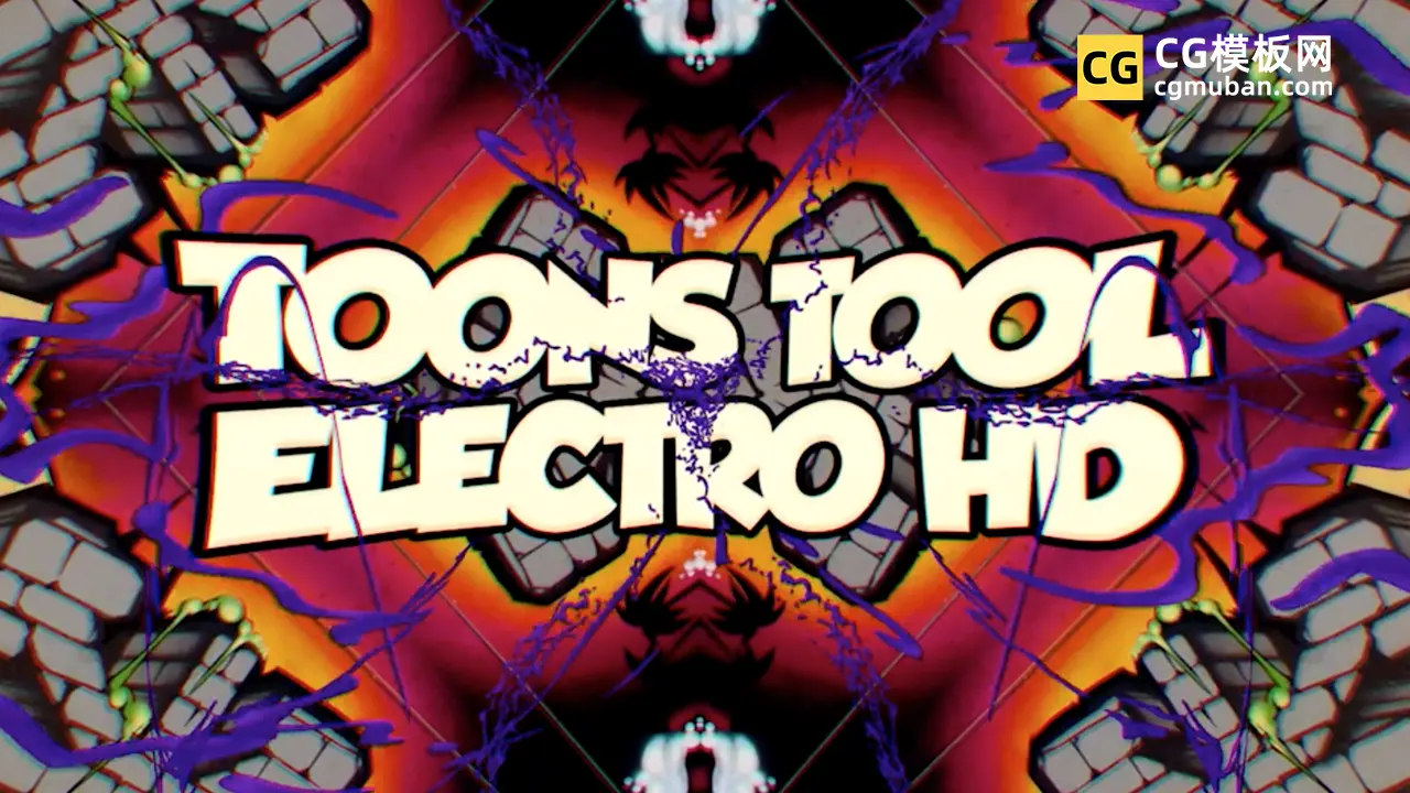 视频素材：卡通MG动画视频素材 150组能量闪电线条漫画特效FX动画 Toons Tool HD (Electro FX)插图