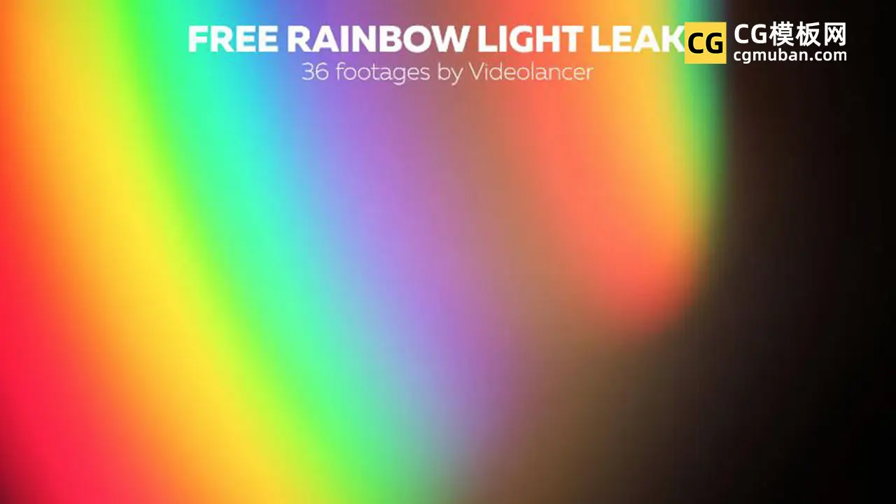 视频素材：36个彩虹梦幻炫光晕光影效迭加素材 Rainbow Light Leaks插图