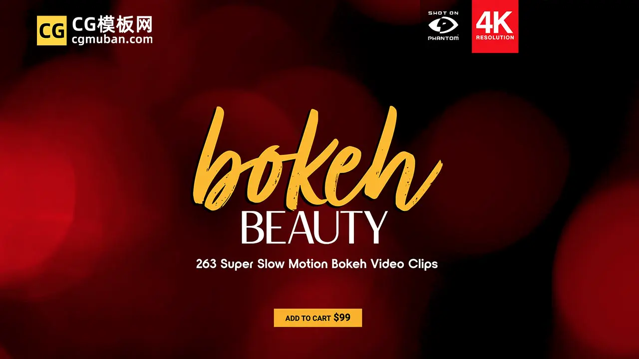 光斑4K视频素材  263个高清光晕视频素材镜头散景叠加动画 Bokeh Beauty