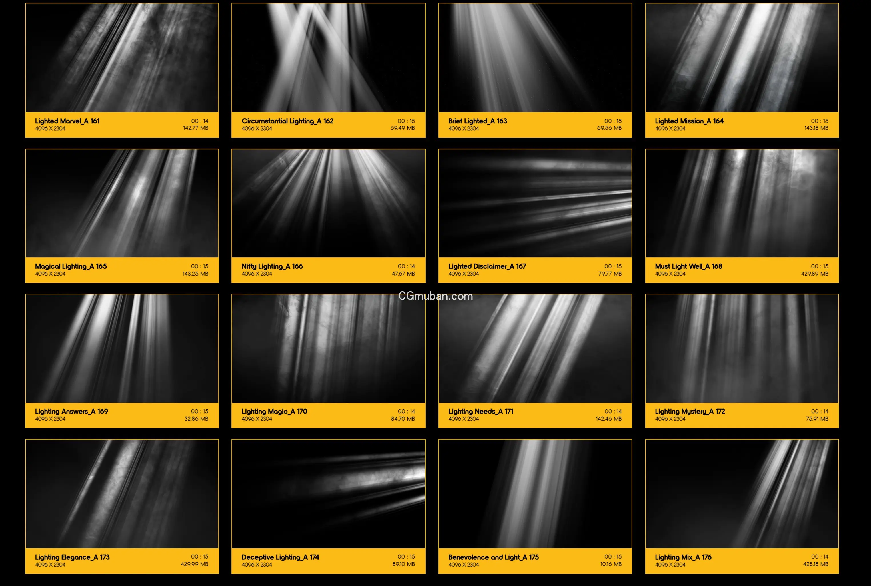 4K视频素材：176个舞台扫射灯体积光聚光灯光线照射动画 特效合成素材 Rays Of Light插图(11)