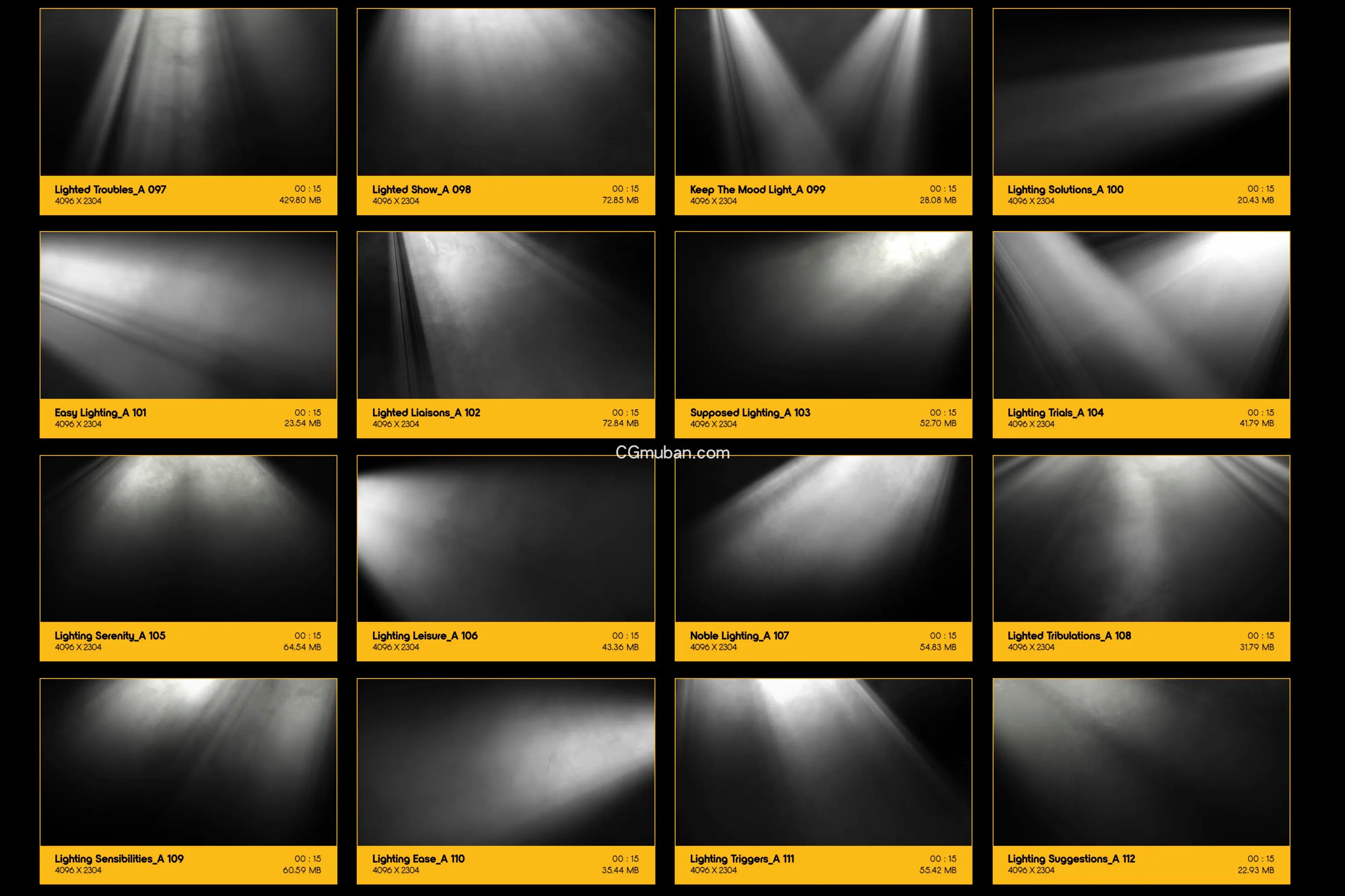 4K视频素材：176个舞台扫射灯体积光聚光灯光线照射动画 特效合成素材 Rays Of Light插图(7)