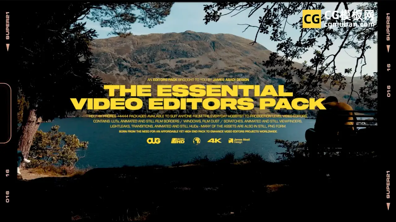 视频素材：65+复古胶片划痕漏光闪烁边框叠加特效合成素材 the Essential Video Editors插图