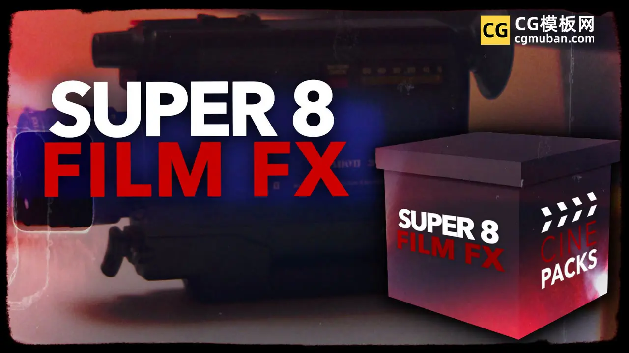 制作胶片烧伤效果视频素材 Super 8 Film FX