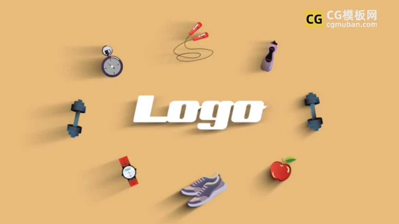 FCPX模板：健身房主题模板 健身房宣传片头LOGO视频模板 Gym Fitness Logo插图