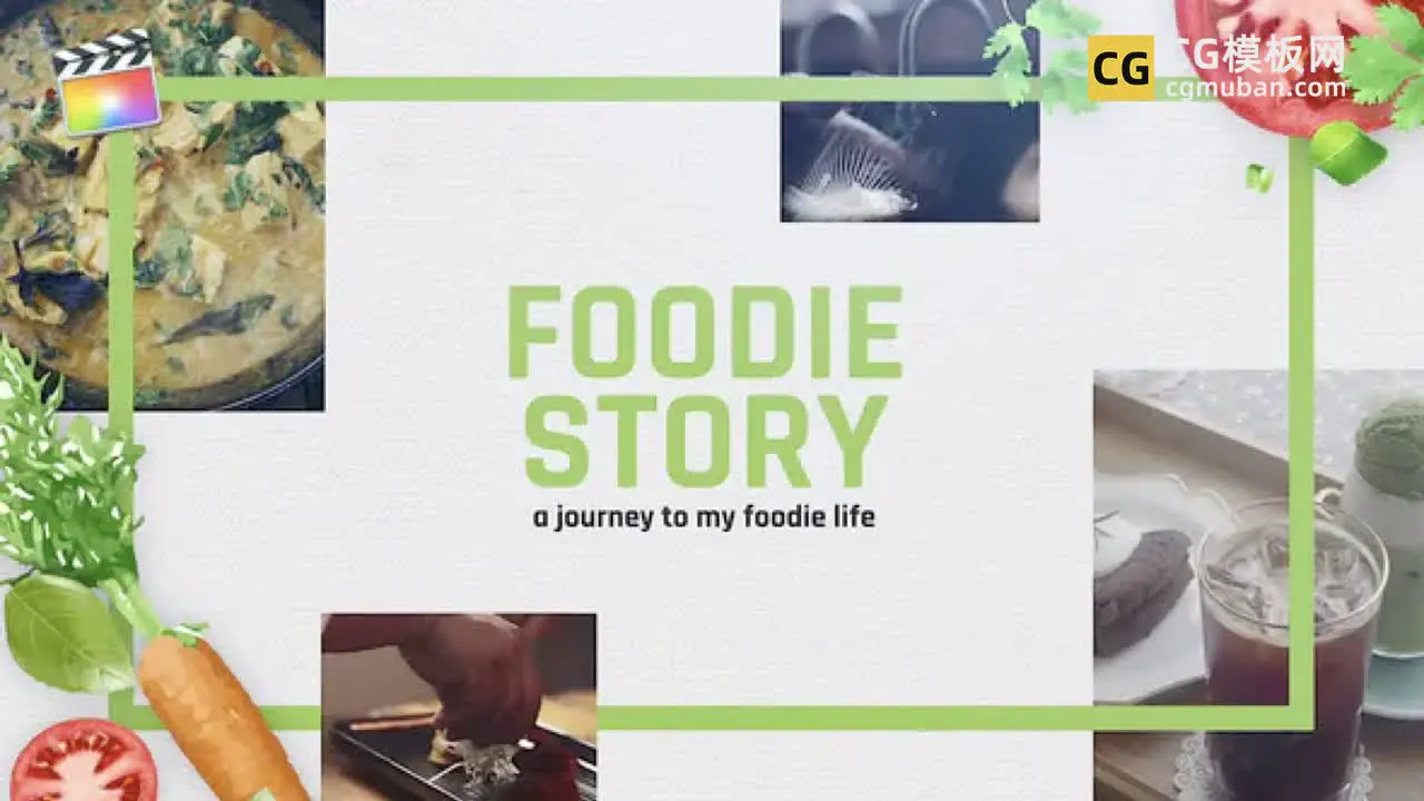 FCPX模板：美食UP主节目片头模板 14个做饭分享VLOG宣传视频片头模板 Food Story插图