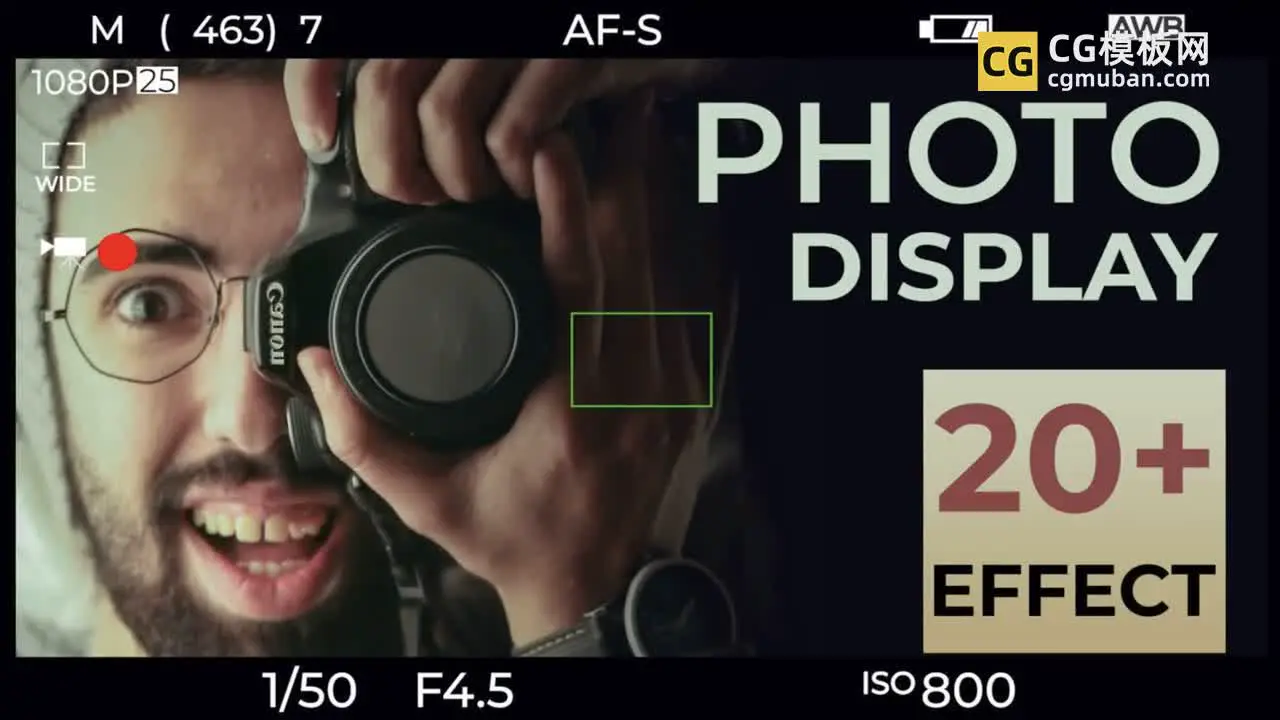 FCPX插件：相机对焦插件 21款单反拍照取景框边框拍照定格效果FCPX模板 Photo Display插图