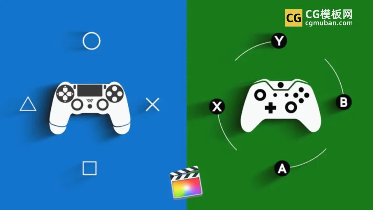 FCPX插件：游戏主播片头插件 游戏频道视频开场LOGO宣传展示模板 Game logo reveal插图