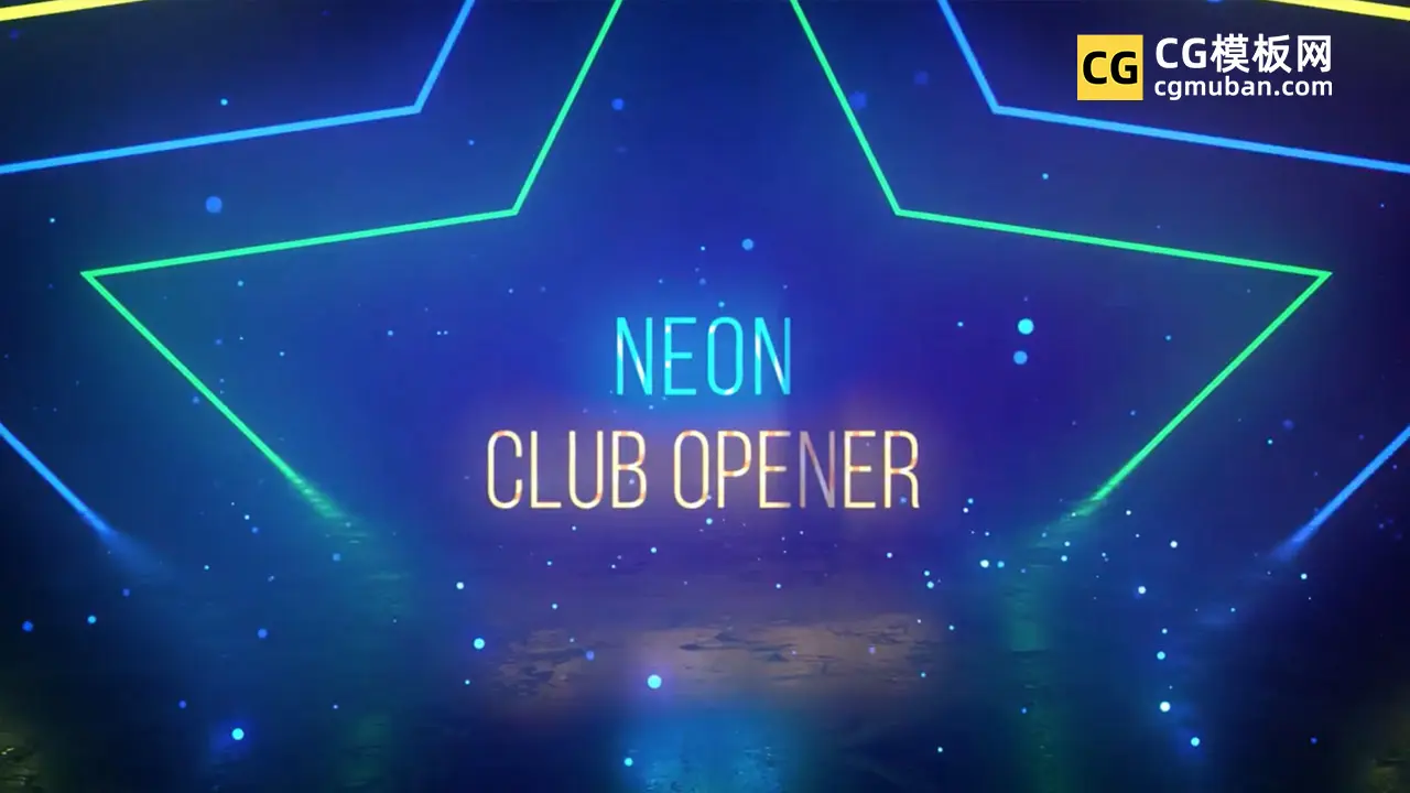 PR模板：霓虹灯开场模板 年会活动聚会活动生日视频开场Pr模板 Neon Club Opener插图