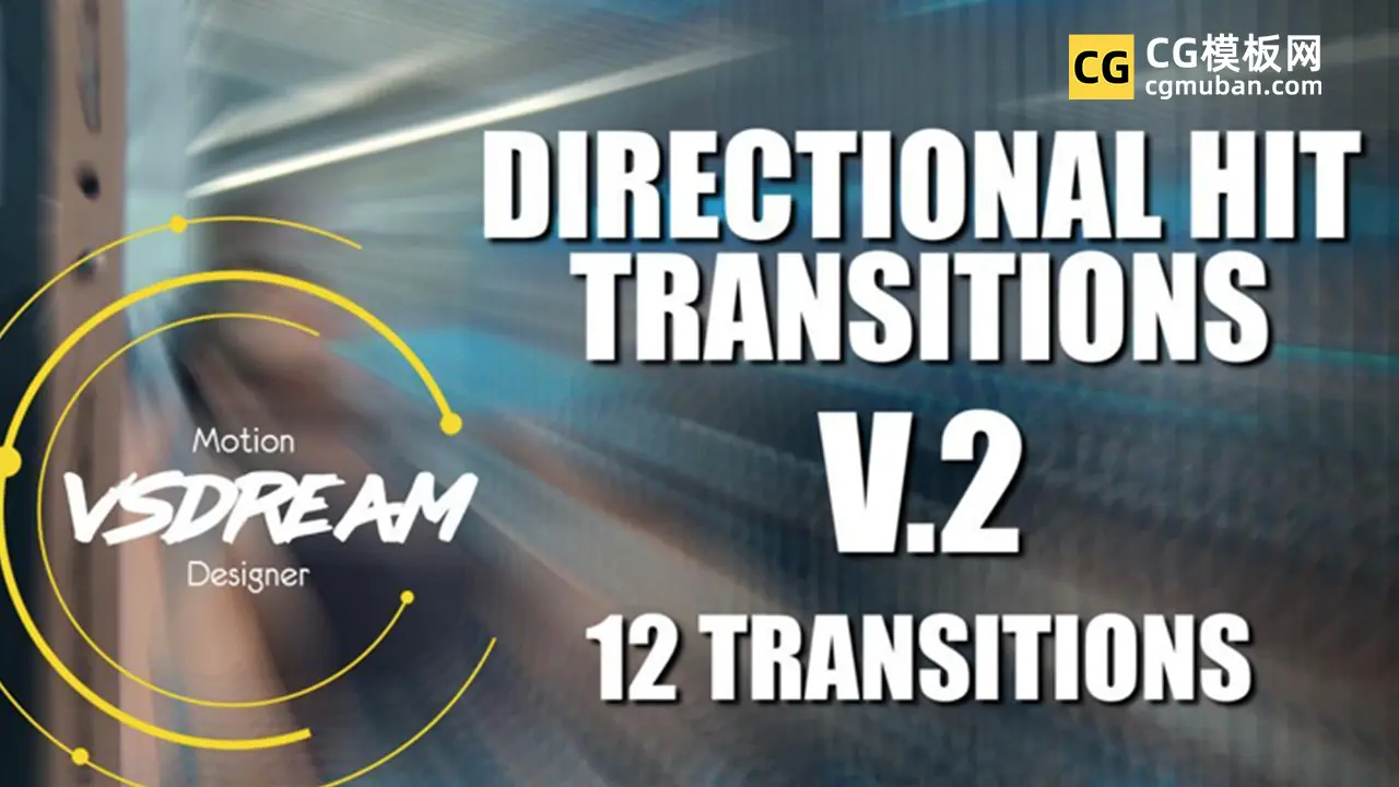 超级力量感冲击拉镜快速转场 Vlog视频过渡Premiere预设 Directional Hit Transitions v2插图