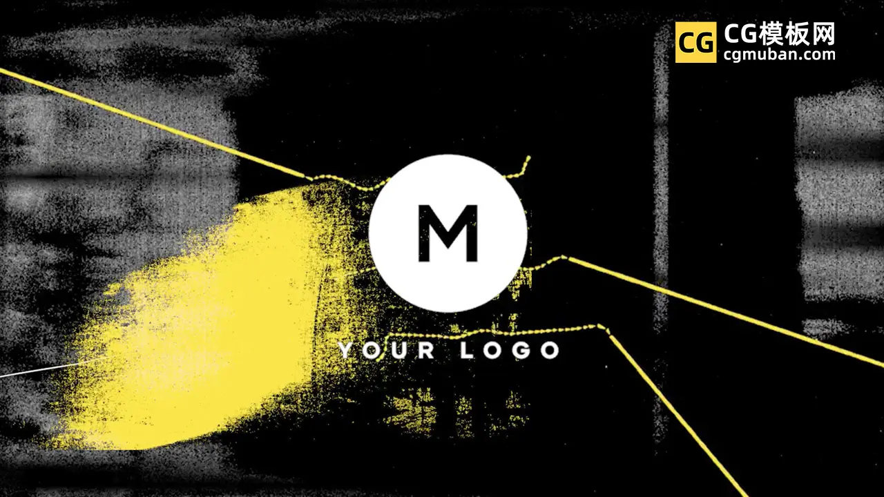 PR模板：premiere快闪扭曲效果艺术风格片头LOGO展示pr模板 Scribble Grunge Distortion Logo插图